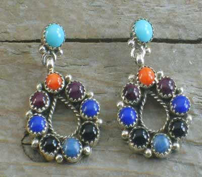 Native American Earrings Cluster- Flower B